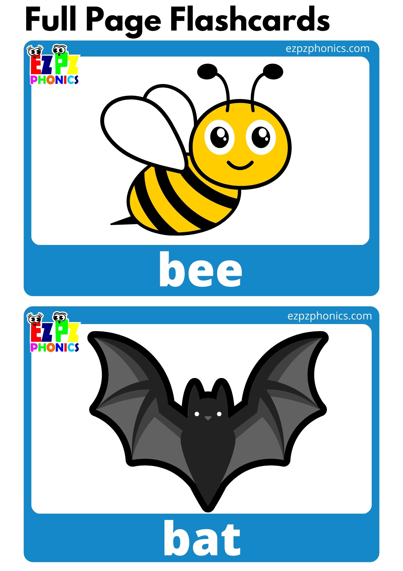 B Beginning Sounds Flashcards With Words Phonics Letter Sounds Flashcards Free PDF Download or View Online for Kindergarten and ESL Students